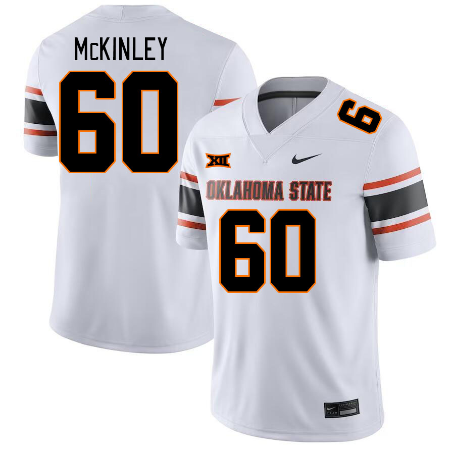 Men #60 Zach McKinley Oklahoma State Cowboys College Football Jerseys Stitched-White